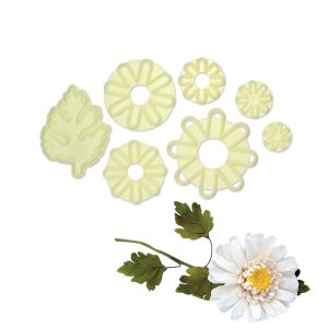 Jem Chrysanthemum Daisies & Leaf Set