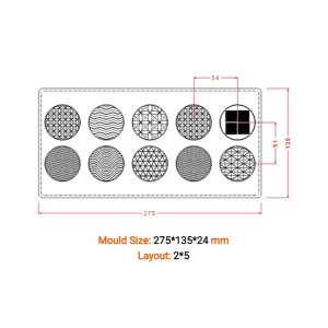 Alternative view of Polycarbonate Chocolate Mould Disks 2