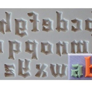 Silicone Lowercase Gothic Alphabet Mould