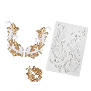 Silicone Baroque Leafs Mould