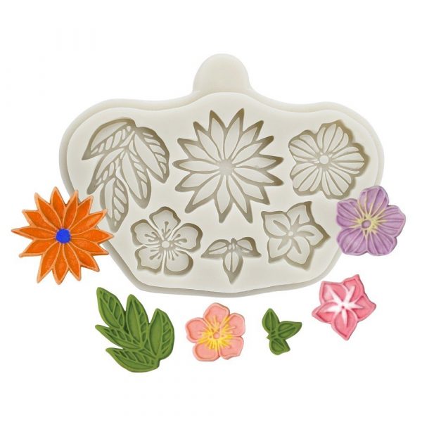 Silicone Flowers & Leaves Mould