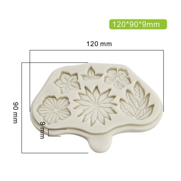 Silicone Flowers & Leaves Mould