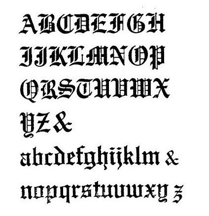 Old English Alphabet Cutter Set