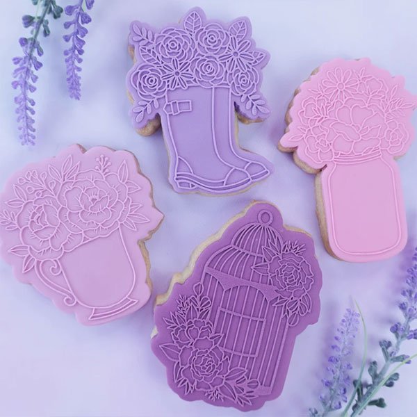 Sweet Stamp Outboss Stamp N Cut Floral Jar - Image 2