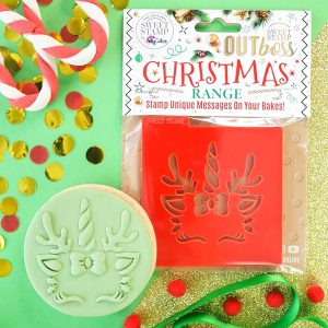 Sweet Stamp Outboss Christmas Bow Unicorn
