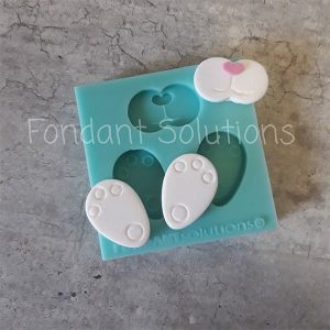 Fondant Solutions Bunny Nose & Feet Mould