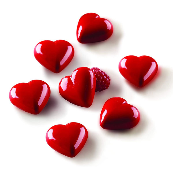 Silicone Chocolate Mini Flat Hearts Mould - Image 2