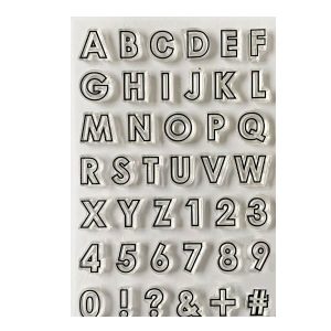 Clear Stamp Outline Alphabet