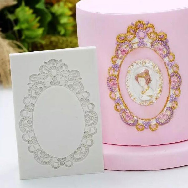 Silicone Oval Pearl Frame Mould - Image 2