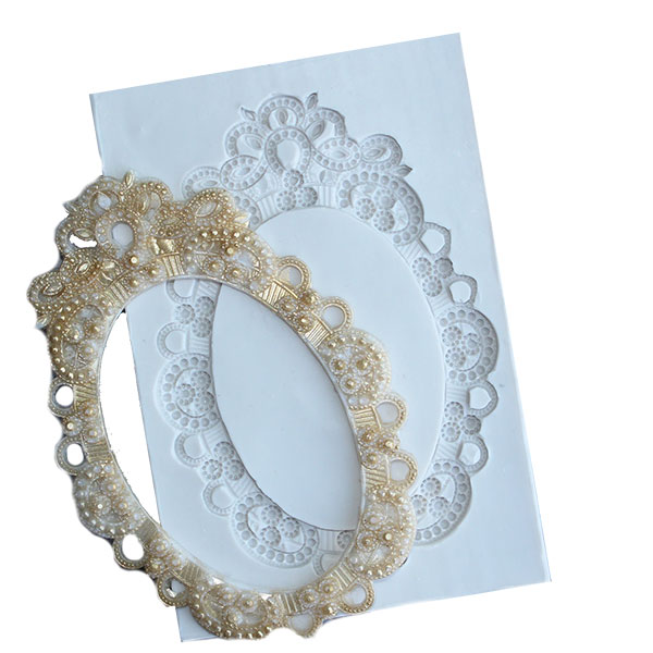 Silicone Oval Pearl Frame Mould