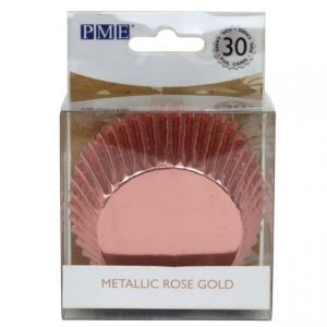 PME Cupcake Cases Rose Gold Foil