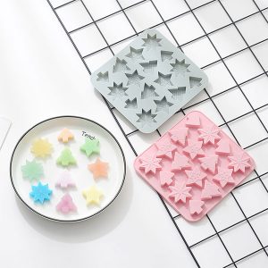 Silicone Christmas Trees & Snowflakes Mould