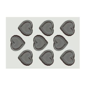 Plastic Chocolate Mini Heart Frames Mould