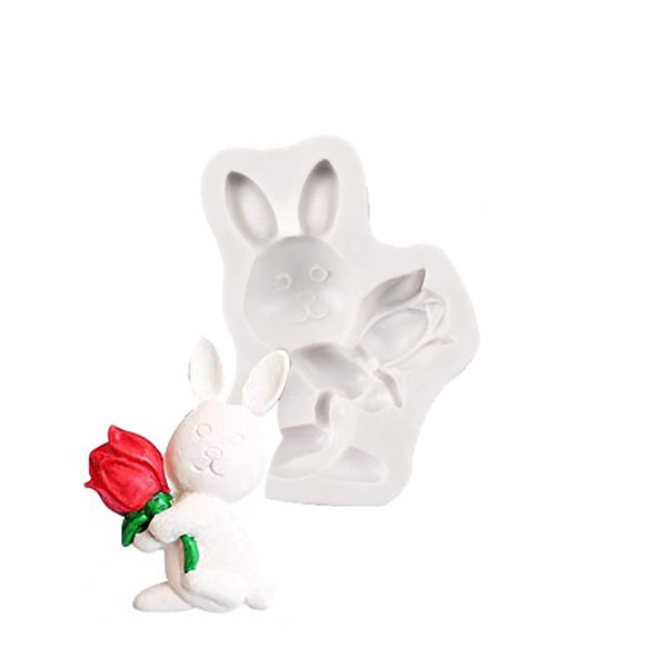 Silicone Bunny & Rose Mould