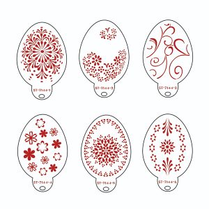 Stencil Egg Set D