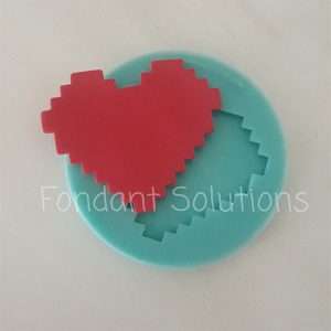 Fondant Solutions Pixel Heart Mould