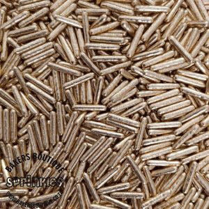 Sprinkle Metallic Gold Rods 100g Bottle