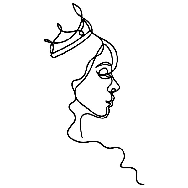 Line Art Silhouette Your Majesty