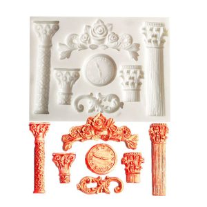 Silicone Vintage Pillars & Clock Mould