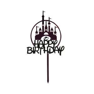 Cake Topper Happy Birthday Castle