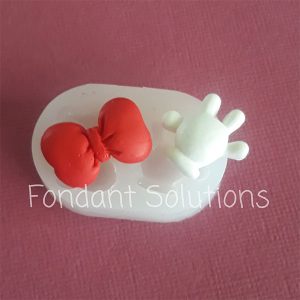 Fondant Solutions Mini Hand/Bow Mould