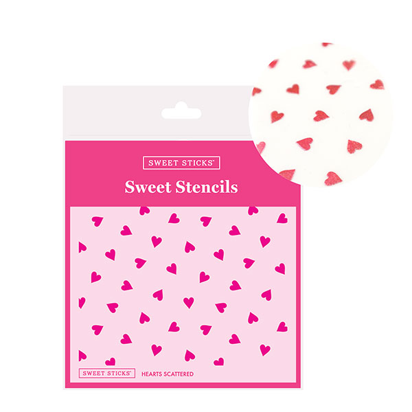 Sweet Stencils Hearts Scattered