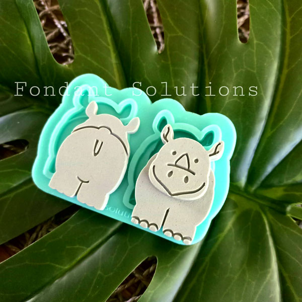 Fondant Solutions Rhino Safari Mould