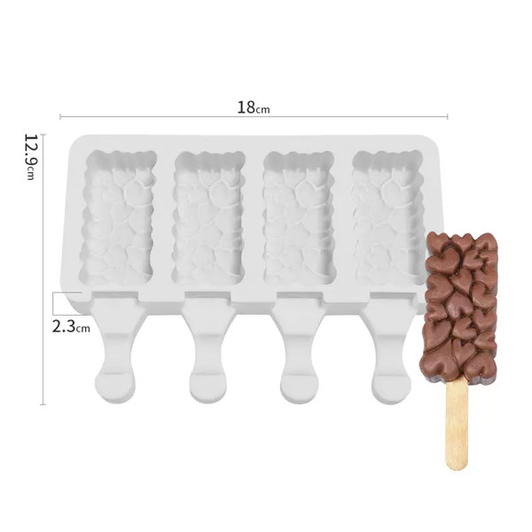 Silicone Heart Slab Cakesicle Mould - Image 2