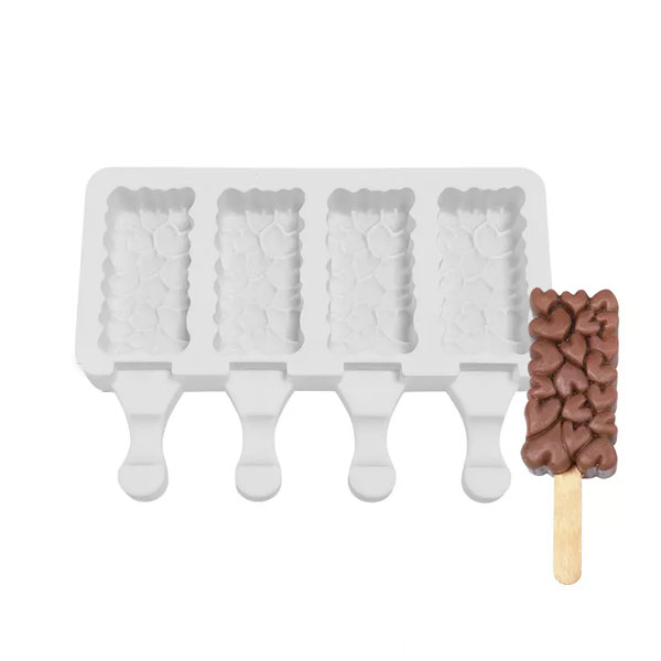 Silicone Heart Slab Cakesicle Mould
