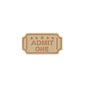 Admit One Deboss Cookie Cutter