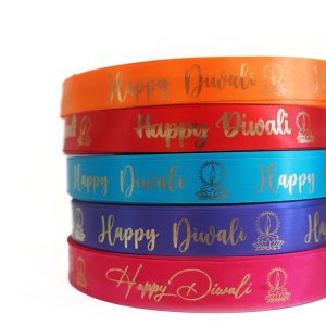 Ribbon Printed Diwali