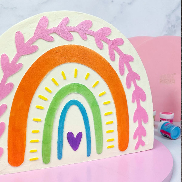 Sweet Stamp Stencil Boho Rainbow