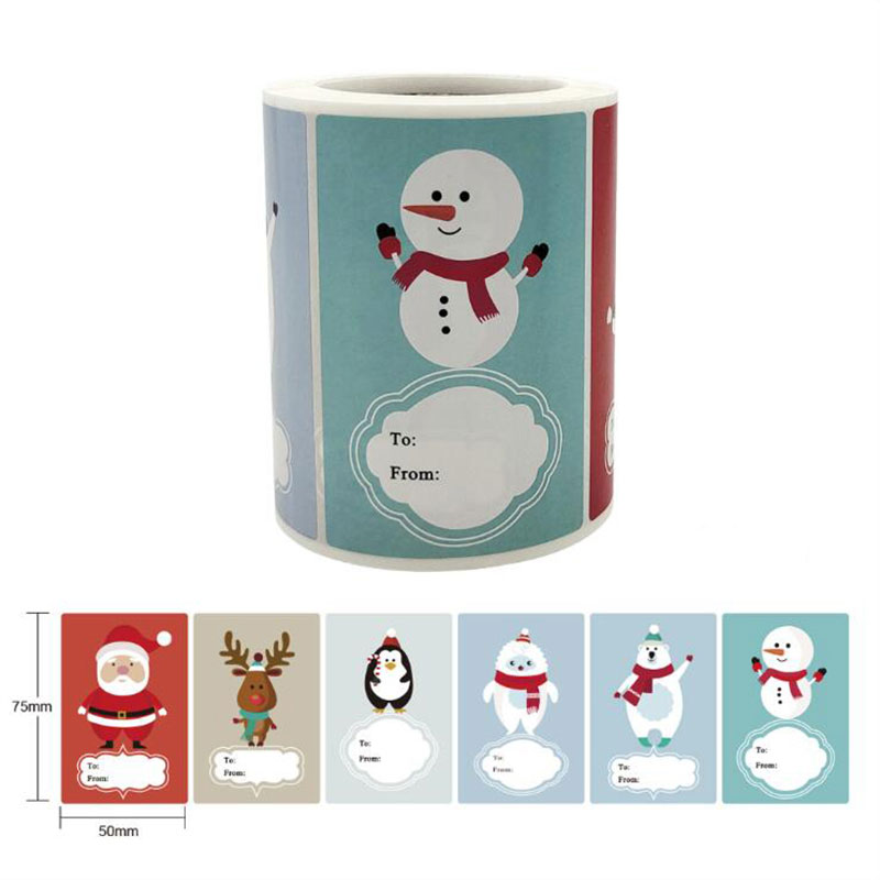Christmas Sticker Gift Label Roll 1