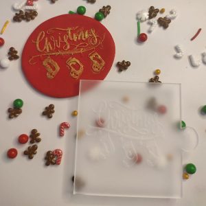 Fondant Debosser Christmas Joy Socks