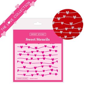Sweet Stencils Hearts Wave