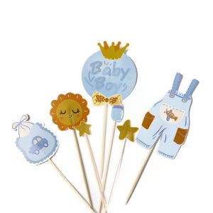 Cake Topper Baby Boy Set