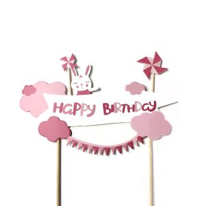 Cake Topper Happy Birthday Bunny Party