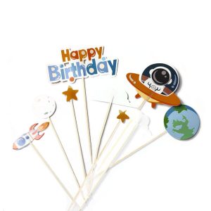 Cake Topper Happy Birthday Out Of Space
