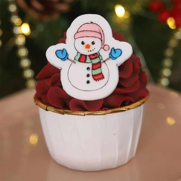 Sweet Stamp Christmas Mini Stamp & Cut - Cartoon Snowman