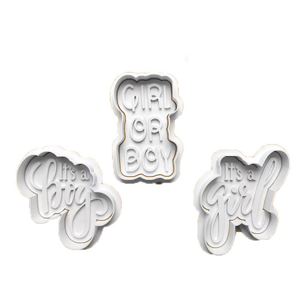 Gender Reveal Cookie Cutter Set