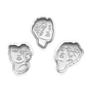 Line Art Floral Lady Cookie Cutter Set