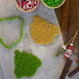 Merry Christmas Bow Cookie Cutter