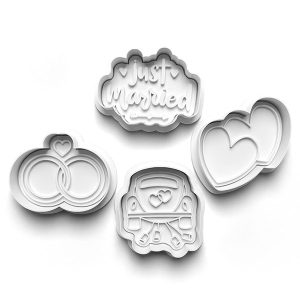 Just Married 4pc Cookie Cutter Set