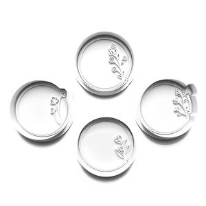 Floral Frames Round Cookie Cutter Set