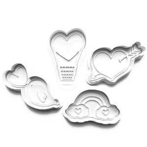 Cute Love Balloon & Bird Cookie Cutter Set Small