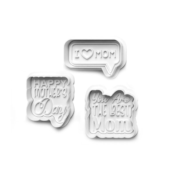 Happy Mothers Day Best Mom Cookie Cutter Set