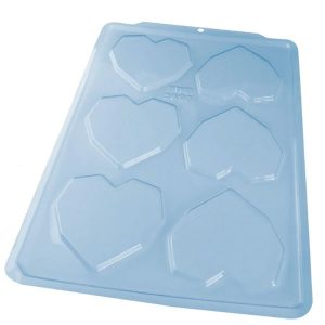 BWB Geometric Heart Bar Mould 6 Cavity
