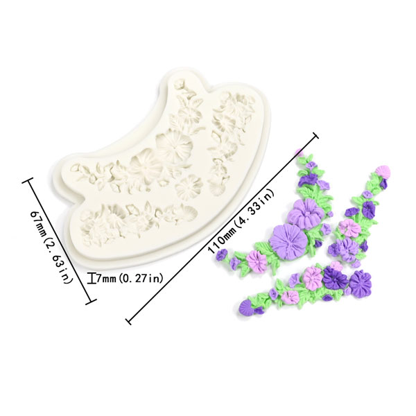 Silicone Double Floral Swags Mould - Image 2