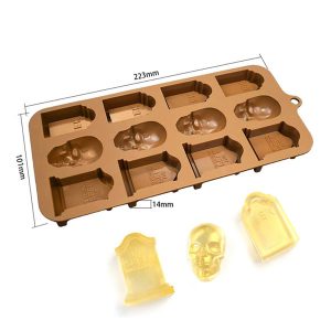 Alternative view of Silicone Chocolate Skulls & Gravestones Mould