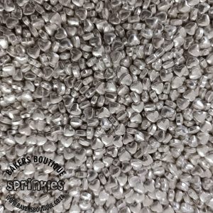 Sprinkle Metallic Small Hearts Silver